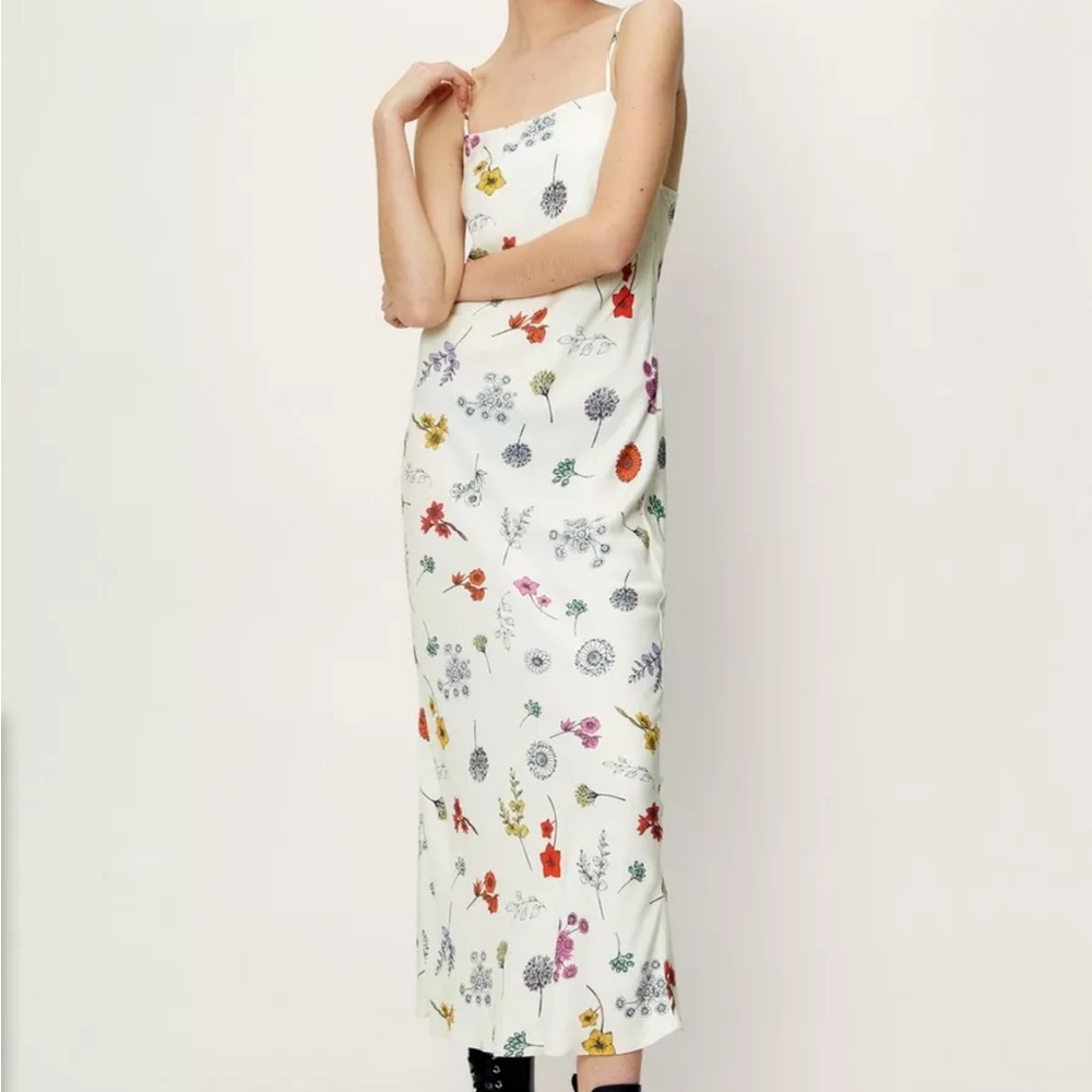 Nasty Gal Floral Print Strappy Cami Midi Dress